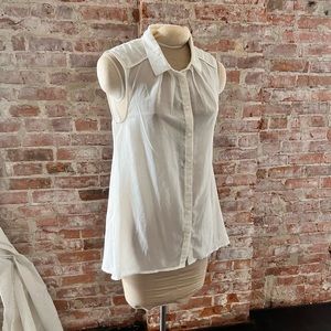 H&M White Sleeveless Top